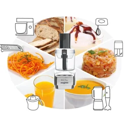 Magimix Le Mini Plus Foodprocessor, mat chroom