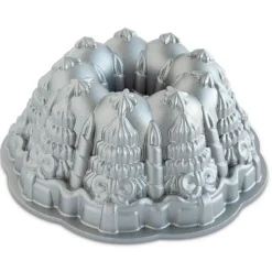 Nordic Ware Very Merry Tulbandvorm, 25,5cm zilver