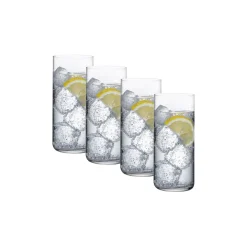 Nude Finesse Grid Longdrinkglazen, 0,35L 4 stuks