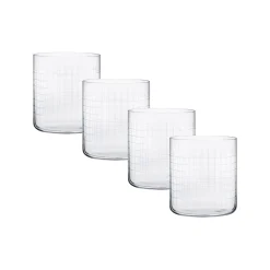 Nude Finesse Grid Lowball Glazen, 0,3L 4 stuks