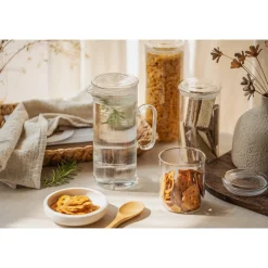 Nuts Waterkaraf met Deksel, 1,2L transparant