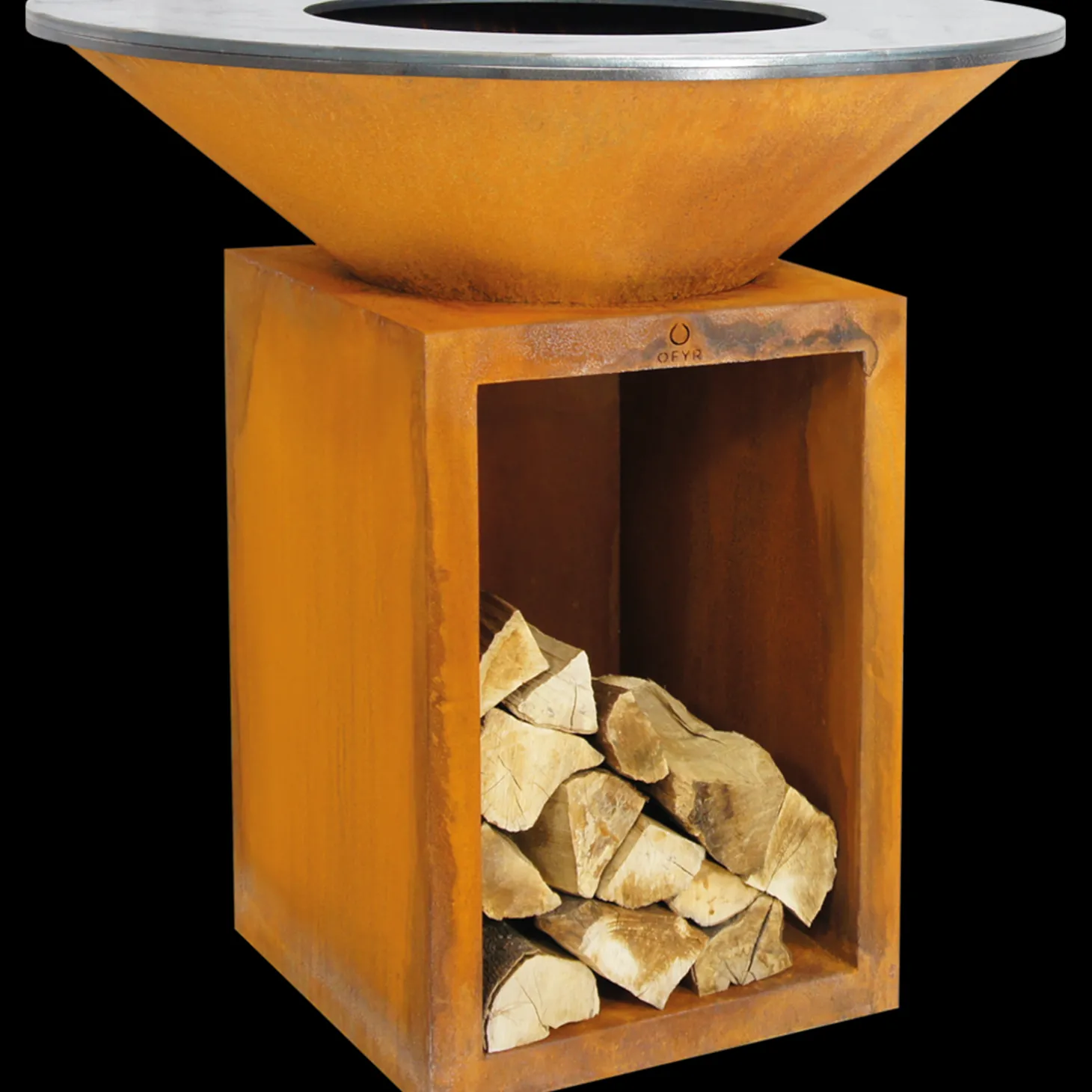 Ofyr Classic+ Storage Corten 100 Vuurschaal