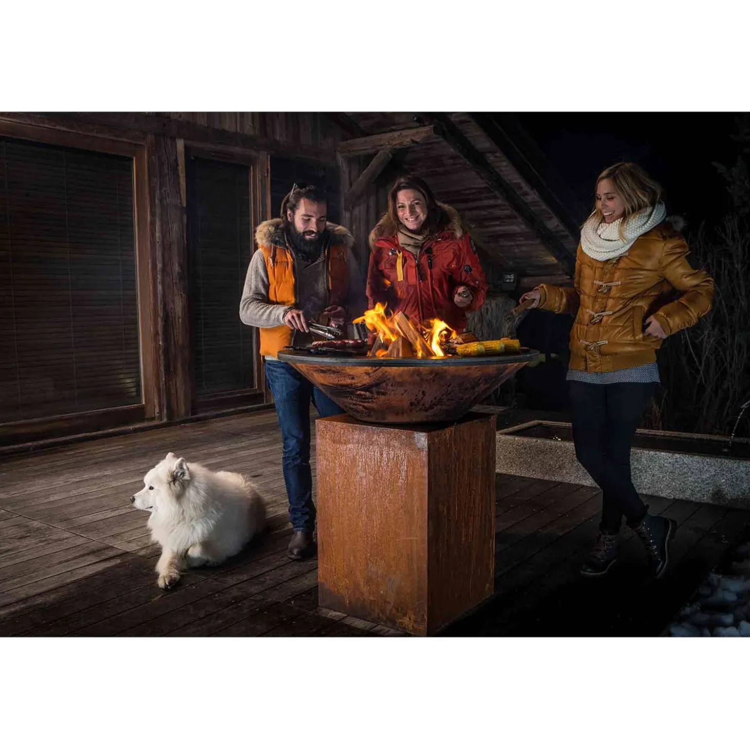 Ofyr Classic+ Storage Corten 100 Vuurschaal