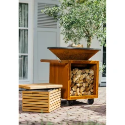 Ofyr Classic+ Storage PRO Corten 100 Vuurschaal