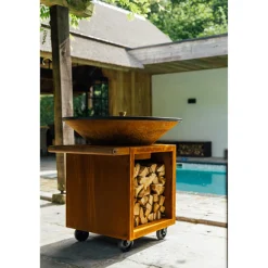 Ofyr Classic+ Storage PRO Corten 100 Vuurschaal