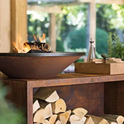 Ofyr Island+ Corten 100 Buitenkeuken, teakhout