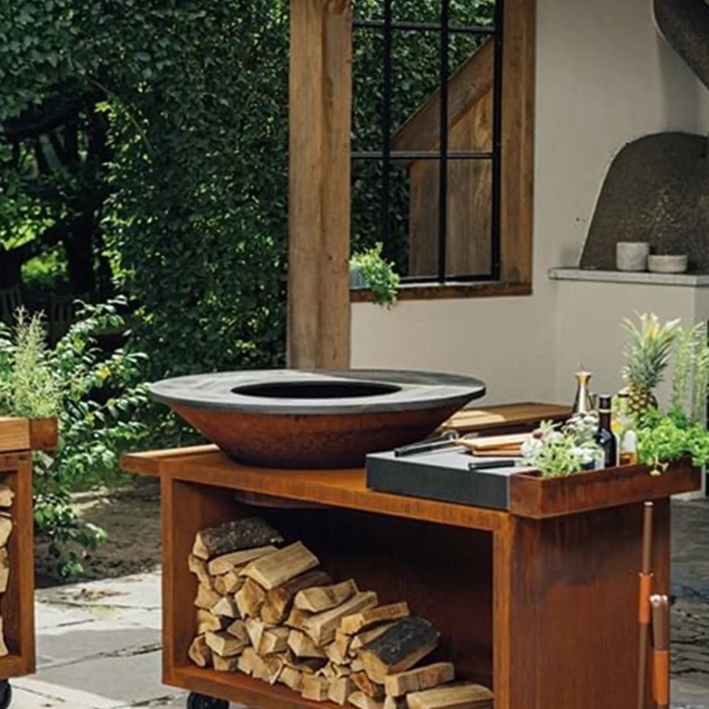 Ofyr Island+ PRO Corten 100 Buitenkeuken, keramiek