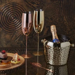 Paderno Bar Collection RVS Champagneglas, 0,27L zwart