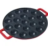 Poffertjespan Gietijzer, 24cm rood