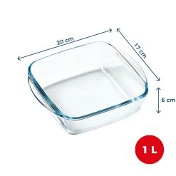 Pyrex Airfryer Ovenschaal Vierkant, 17x17cm