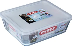 Pyrex Cook & Freez Schaal Rechthoek met deksel, 27x22cm
