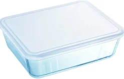 Pyrex Cook & Freez Schaal Rechthoek met deksel, 27x22cm