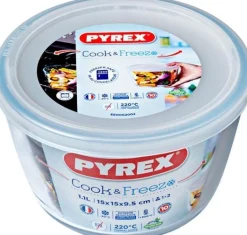 Pyrex Cook & Freeze Schaal Rond met Deksel, 15cm