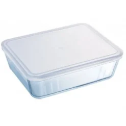 Pyrex Cook & Freeze Schaal Rechthoek met Deksel, 22x17cm