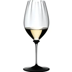 Riedel Fatto A Mano Performance Riesling Mondgeblazen Wijnglas, zwarte voet