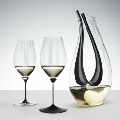 Riedel Fatto A Mano Performance Riesling Mondgeblazen Wijnglas, zwarte voet