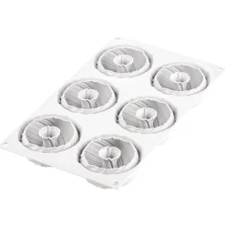 Silikomart Intreccio 105 Siliconen Patisserievorm, 6-vaks