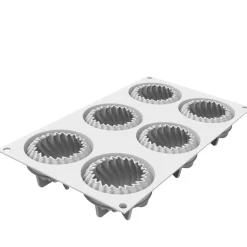 Silikomart Mini Wave Siliconen Patisserievorm, 6-vaks