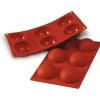 Silikomart SiliconFlex Round Half-Sphere Bakvorm SF002, 6-vaks