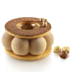 Silikomart Truffle Crown 90 Siliconen Patisserievorm met Uitsteekvorm, 6-vaks