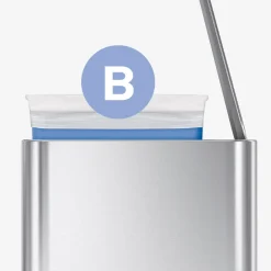 Simplehuman Smalle Pedaalemmer, 5L zwart