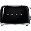 Smeg Broodrooster 2x2 TSF01BLEU, zwart
