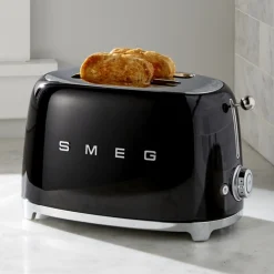 Smeg Broodrooster 2x2 TSF01BLEU, zwart
