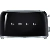 Smeg Broodrooster 2x4 TSF02BLEU, zwart