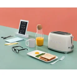 Smeg Broodrooster 2x2 TSF01CREU, crème
