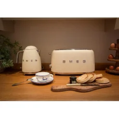 Smeg Broodrooster 2x4 TSF02CREU, crème