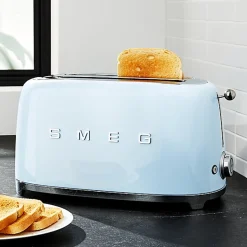 Smeg Broodrooster 2x4 TSF02PBEU, pastelblauw