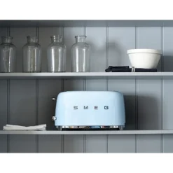 Smeg Broodrooster 2x4 TSF02PBEU, pastelblauw