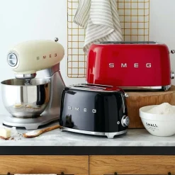 Smeg Broodrooster 2x4 TSF02RDEU, rood