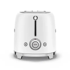 Smeg Broodrooster 2x2 TSF01WHMEU, mat wit