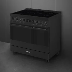 Smeg Classici Sinfonia Inductiefornuis C92IPN2, 90cm mat zwart