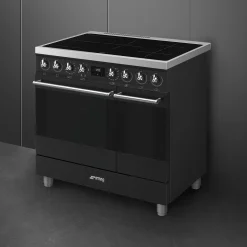 Smeg Classici Sinfonia Inductiefornuis C92IMMB2, 90cm mat zwart