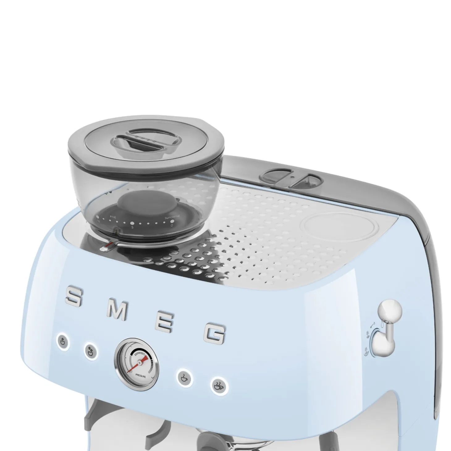 SMEG Espresso Koffiemachine EGF03PBEU, pastelblauw