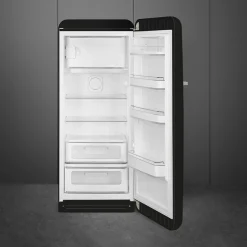 Smeg Jaren 50 Koelkast met Vriesvak FAB28RBL5, zwart rechtsdraaiend