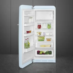 Smeg Jaren 50 Koelkast met Vriesvak FAB28LPB6, pastelblauw linksdraaiend