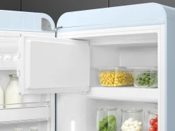 Smeg Jaren 50 Koelkast met Vriesvak FAB28LPB6, pastelblauw linksdraaiend