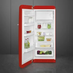Smeg Jaren 50 Koelkast met Vriesvak FAB28LRD6, rood linksdraaiend