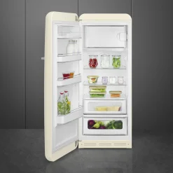 Smeg Jaren 50 Koelkast met Vriesvak FAB28LCR6, crème linksdraaiend
