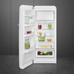 Smeg Jaren 50 Koelkast met Vriesvak FAB28LWH6, wit linksdraaiend