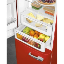 Smeg Jaren 50 Koel-Vriescombinatie Koelkast FAB32LRD6, rood linksdraaiend