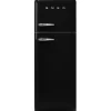 Smeg Jaren 50 Koel-Vriescombinatie Koelkast FAB30RBL5, zwart rechtsdraaiend