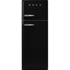 Smeg Jaren 50 Koel-Vriescombinatie Koelkast FAB30RBL5, zwart rechtsdraaiend