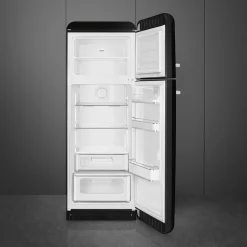 Smeg Jaren 50 Koel-Vriescombinatie Koelkast FAB30RBL5, zwart rechtsdraaiend