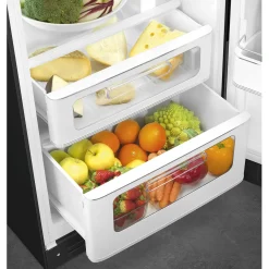 Smeg Jaren 50 Koel-Vriescombinatie Koelkast FAB30RBL5, zwart rechtsdraaiend