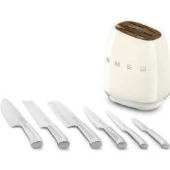 Smeg Messenblok inclusief Messenset KBSF02CR, crème