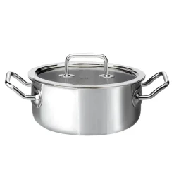 Spring Brigade Kookpan Laag met Glasdeksel, 24cm